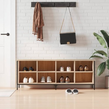 vidaXL Παπουτσοθήκη Sonoma Δρυς 131x35x50cm από Επεξεργ. Ξύλο