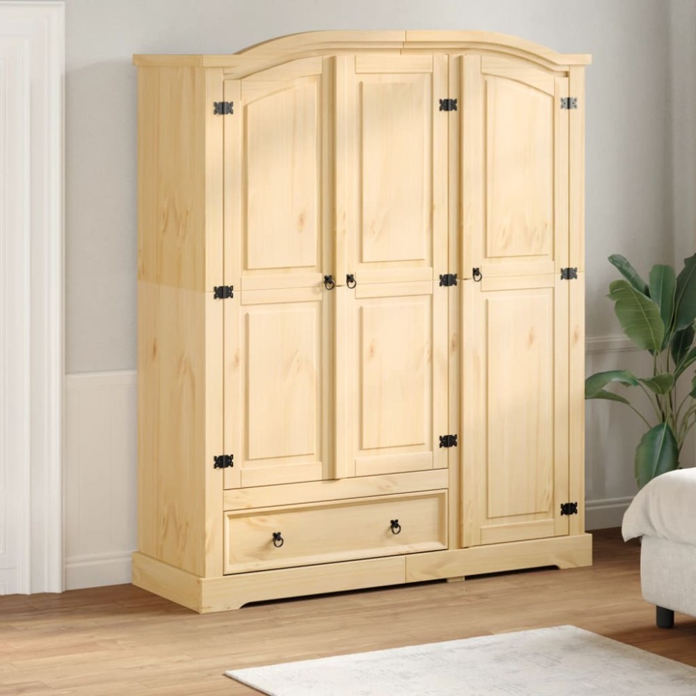 vidaXL Ντουλάπα Corona 151,5x52x186cm από Μασίφ Ξύλο Πεύκου 1 τεμ.