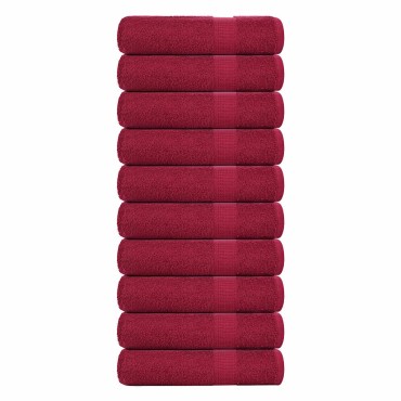 vidaXL Πετσέτες μπάνιου FROGN 10 τμχ Bordeaux 70x140 εκ. 360 gsm