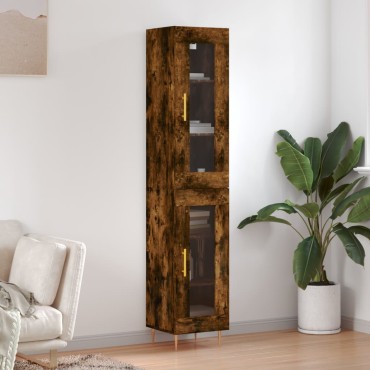 vidaXL Ντουλάπι Καπνιστή δρυς 34,5x34x180cm από Επεξεργασμένο Ξύλο 1 τεμ.