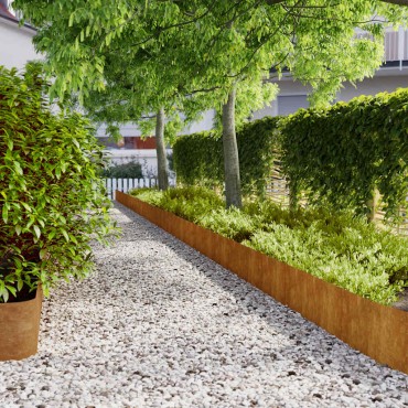 vidaXL Περιφράξεις γκαζόν 20 τεμάχια 25x103 cm Εύκαμπτος χάλυβας