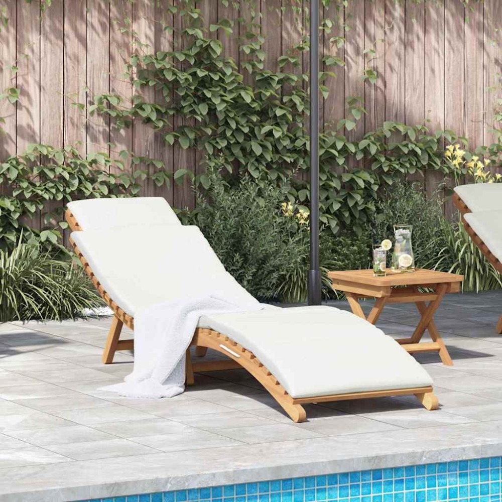 vidaXL Καλοκαιρινή Ξαπλώστρα Καφέ 198x55x58,5cm Στερεό Ξύλο Τίκ