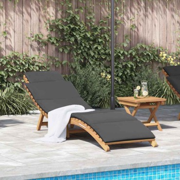 vidaXL Καλοκαιρινή Ξαπλώστρα Καφέ 198x55x58,5cm Στερεό Ξύλο Τίκ