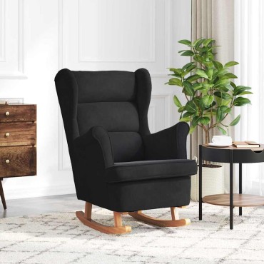 vidaXL Κουνιστή καρέκλα Μαύρο 92x71x100cm Κόντρα πλακέ 1 τεμ.