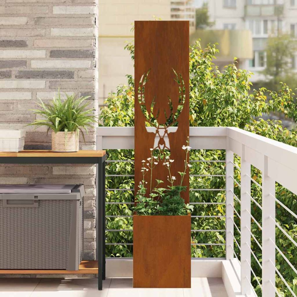 vidaXL Οθόνη Ιδιωτικότητας Κήπου Σκ rusty 32 x 32 x 150 εκ