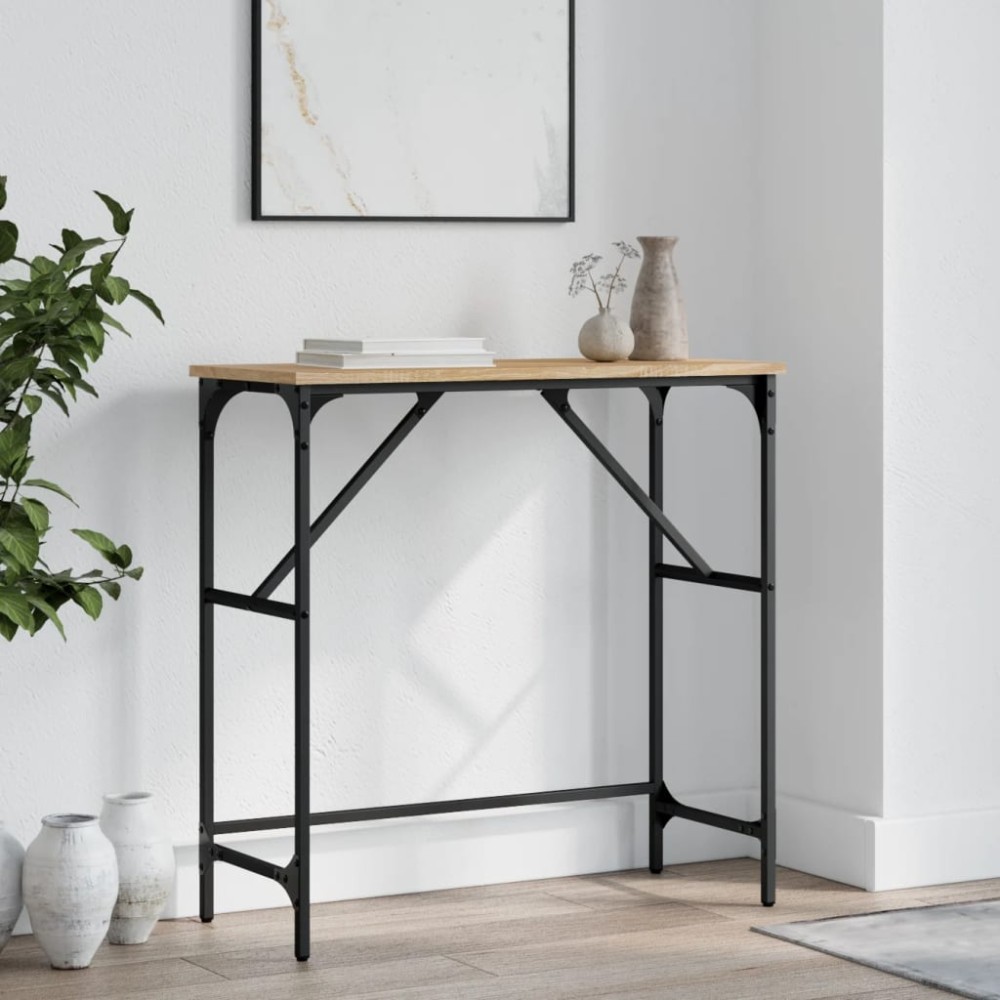 vidaXL Τραπέζι Κονσόλα Sonoma Δρυς 75x32x75cm Επεξεργασμένο Ξύλο 1 τεμ.