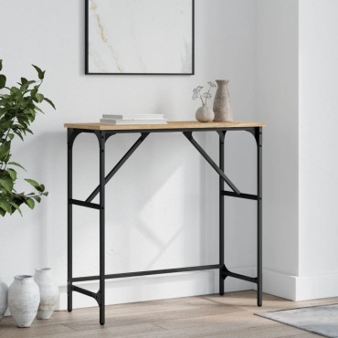vidaXL Τραπέζι Κονσόλα Sonoma Δρυς 75x32x75cm Επεξεργασμένο Ξύλο 1 τεμ.