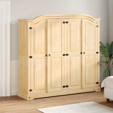 vidaXL Ντουλάπα Corona 194x52x186cm από Μασίφ Ξύλο Πεύκου 1 τεμ.