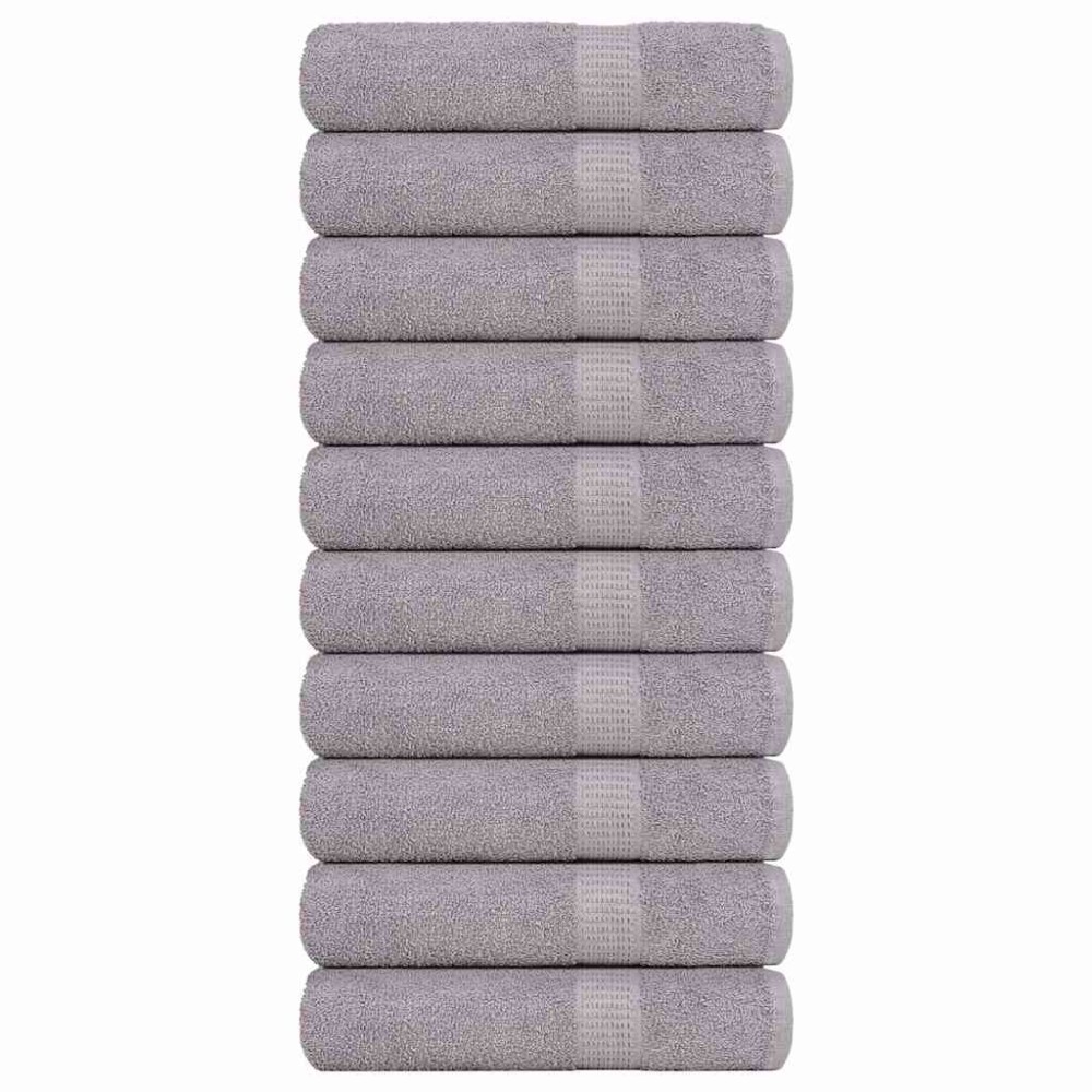 vidaXL Πετσέτες Μπάνιου FROGN 10 τεμ. Γκρι 100x150 εκ. 360 γρ./μ²