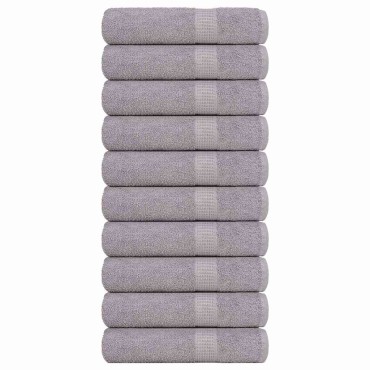 vidaXL Πετσέτες Μπάνιου FROGN 10 τεμ. Γκρι 100x150 εκ. 360 γρ./μ²