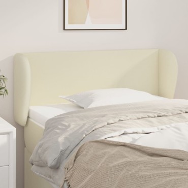 vidaXL Κεφαλάρι με Πτερύγια Κρεμ 83x23x78/88cm Συνθετικό Δέρμα 1 τεμ.
