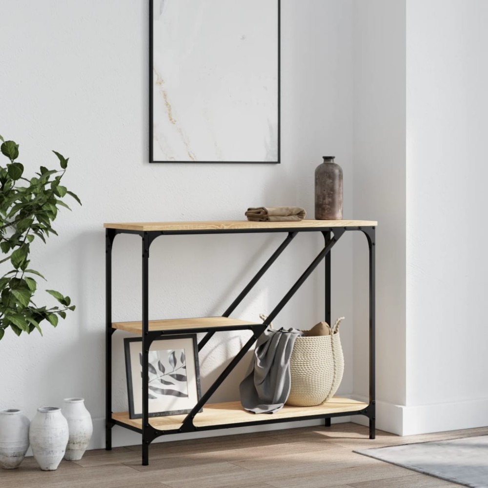 vidaXL Τραπέζι Κονσόλα Sonoma Δρυς 88,5x30x75cm Επεξεργασμένο Ξύλο 1 τεμ.