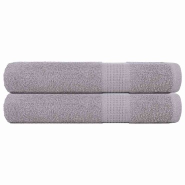 vidaXL Πετσέτες Σάουνας FROGN 2 τεμ. Γκρι 80x200 εκ. 360 γρ./μ²