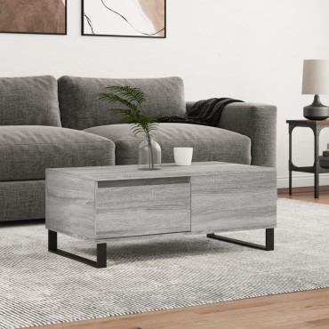 vidaXL Τραπεζάκι Σαλονιού Γκρι Sonoma 90x50x36,5cm Επεξεργασμένο Ξύλο 1 τεμ.