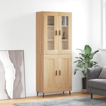 vidaXL Ντουλάπι Sonoma δρυς 69,5x34x180cm από Επεξεργασμένο Ξύλο 1 τεμ.