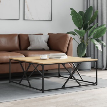 vidaXL Τραπεζάκι Σαλονιού Sonoma Δρυς 100x100x40cm Επεξεργασμένο Ξύλο 1 τεμ.