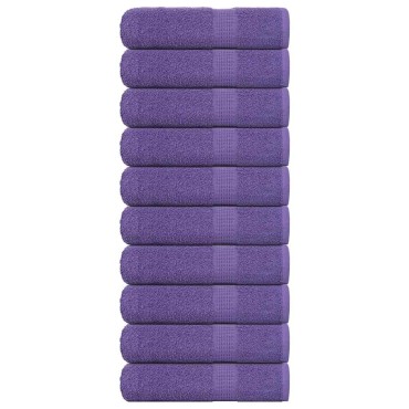 vidaXL Χειροπετσέτες FROGN 10 τεμ. Μωβ 50x100 εκ. 360 γρ./μ²