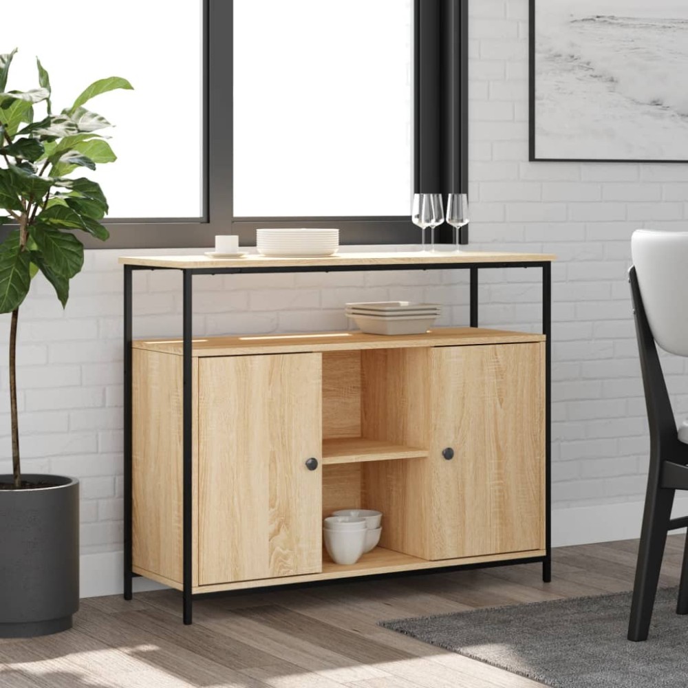 vidaXL Ντουλάπι Sonoma δρυς 100x35x80cm Επεξεργασμένο Ξύλο 1 τεμ.