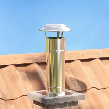 vidaXL Κάλυμμα Βροχής Καμινάδας Ασημί 25 x 25 x 20 εκ.