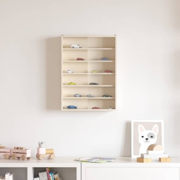 vidaXL Κάθετο Εκθετήριο Τοίχου Μπεζ 40x8,5x54cm Κόντρα πλακέ