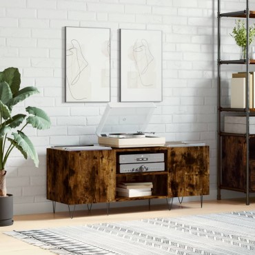 vidaXL Δισκοθήκη Καπνιστή Δρυς 121x38x48cm από Επεξεργασμένο Ξύλο