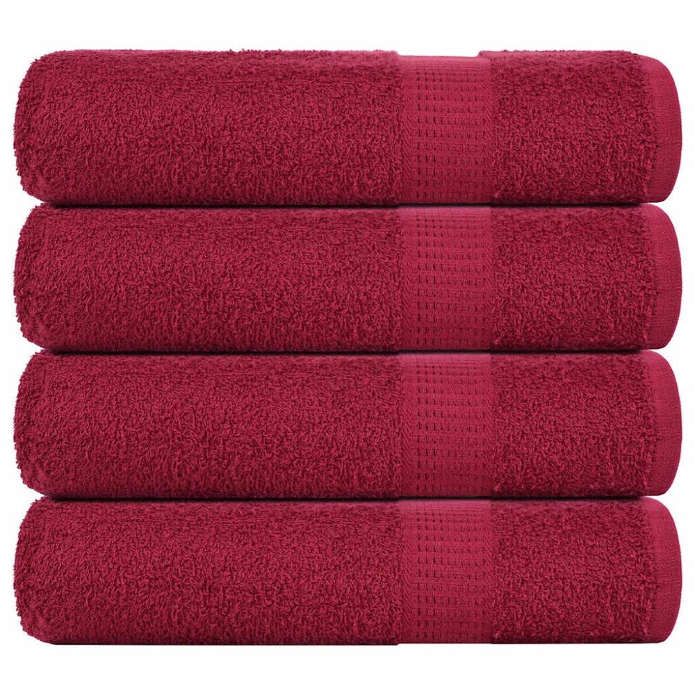 vidaXL Πετσέτες μπάνιου FROGN 4 τμχ Bordeaux 70x140 εκ. 360 gsm