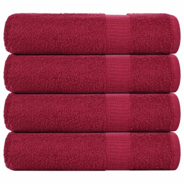 vidaXL Πετσέτες μπάνιου FROGN 4 τμχ Bordeaux 70x140 εκ. 360 gsm