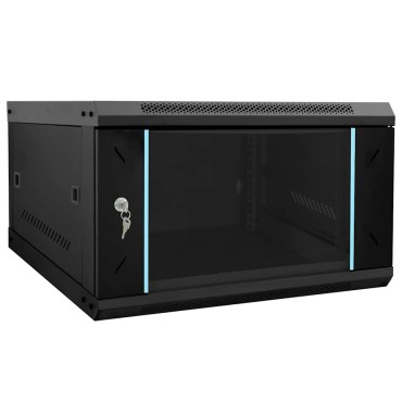vidaXL Ντουλάπα δικτύου με αποθήκευση Μαύρο 53 x 60 x 30 εκ Ατσάλι