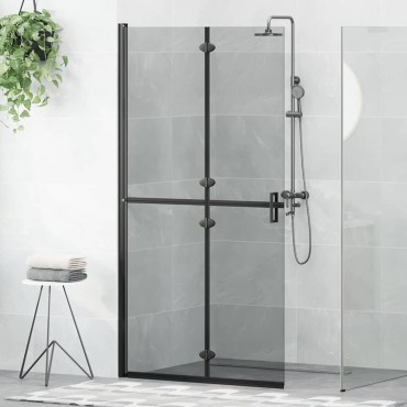 vidaXL Τοίχος Walk-In Ντους Μαύρο 100 x 6,5 x 190 εκ.