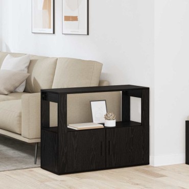 vidaXL Πλαϊνό γραφείο Μαύρη δρυς 80x30x60cm Επεξεργασμένο Ξύλο 1 τεμ.