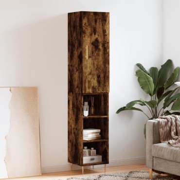 vidaXL Ντουλάπι Καπνιστή δρυς 34,5x34x180cm από Επεξεργασμένο Ξύλο 1 τεμ.