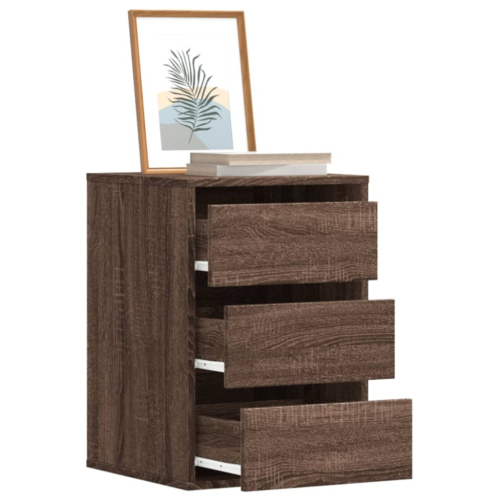 vidaXL Συρταριέρα Καφέ Δρυς 40x41x58cm από Επεξεργ. Ξύλο 1 τεμ.