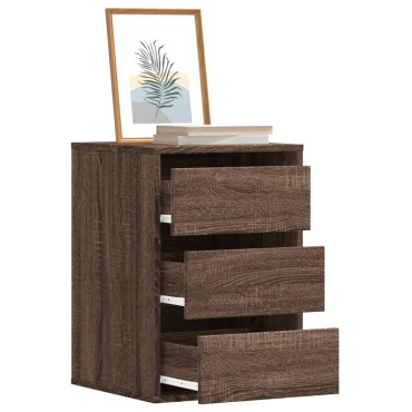 vidaXL Συρταριέρα Καφέ Δρυς 40x41x58cm από Επεξεργ. Ξύλο 1 τεμ.