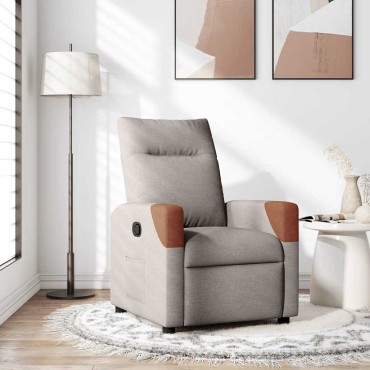 vidaXL Πολυθρόνα Ανακλινόμενη Taupe Υφασμάτινη 50x54cm 1 τεμ.