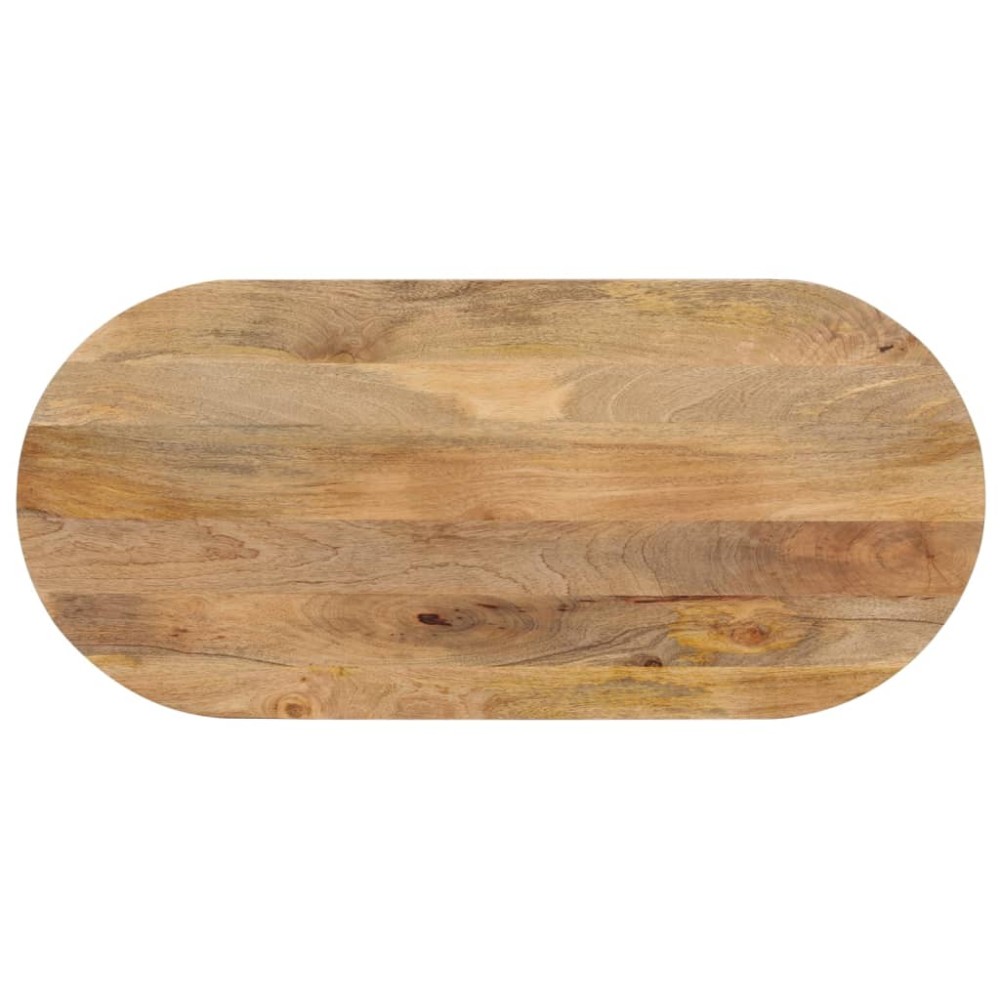 vidaXL Επιφάνεια Τραπεζιού Οβάλ 120x60x3,8cm Μασίφ Ξύλο Μάνγκο 1 τεμ.