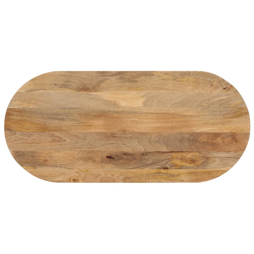 vidaXL Επιφάνεια Τραπεζιού Οβάλ 120x50x3,8cm Μασίφ Ξύλο Μάνγκο 1 τεμ.