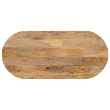 vidaXL Επιφάνεια Τραπεζιού Οβάλ 100x50x3,8cm Μασίφ Ξύλο Μάνγκο 1 τεμ.