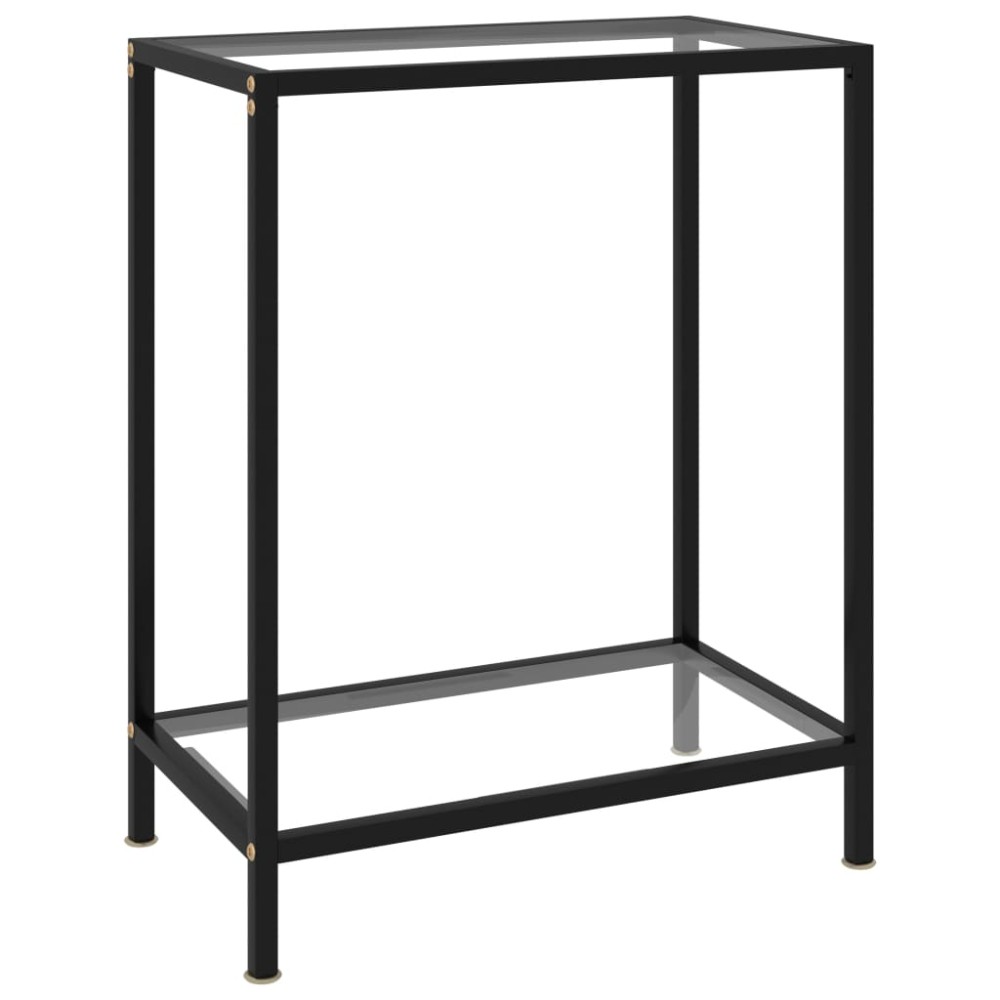 vidaXL Τραπέζι Κονσόλα Διαφανές 60x35x75cm από Ψημένο Γυαλί 1 τεμ.