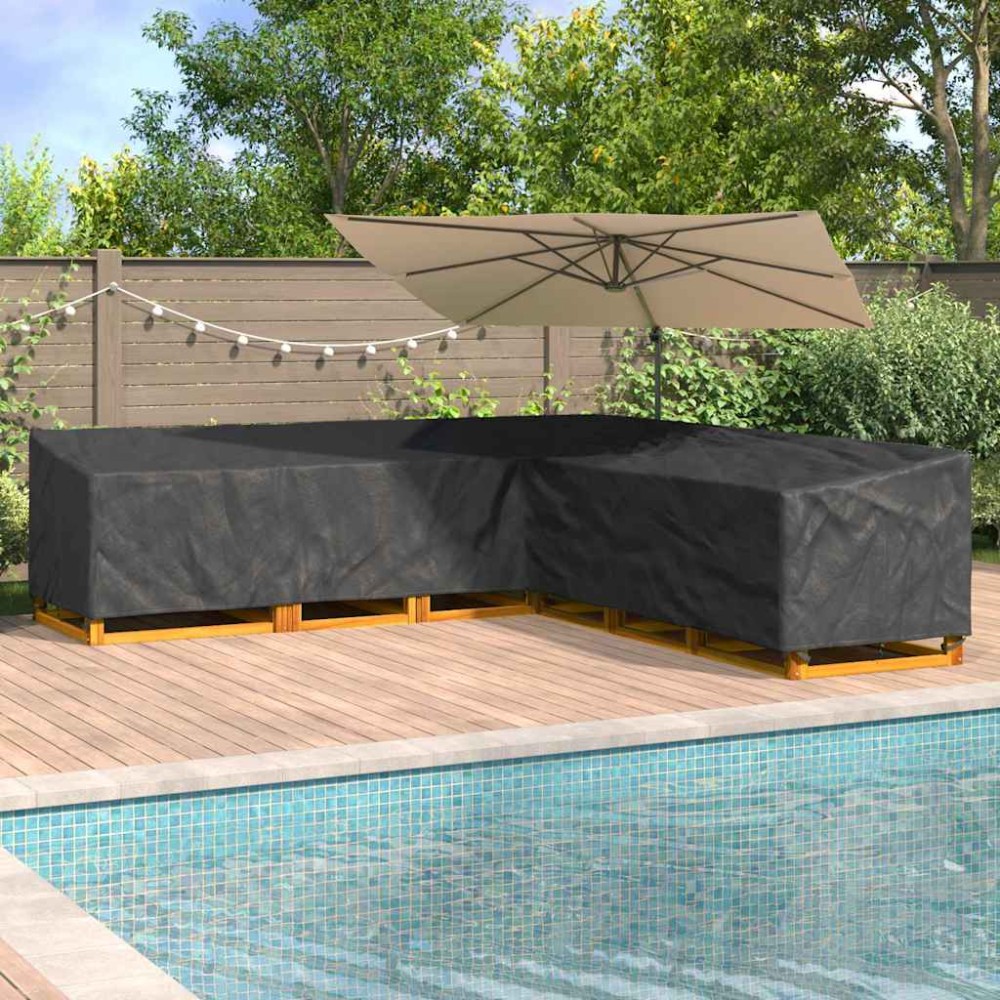 vidaXL Κάλυμμα επίπλων Μαύρο 300x300x80cm Ύφασμα Oxford 210D 1 τεμ.