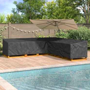vidaXL Κάλυμμα επίπλων Μαύρο 325x325x80cm Ύφασμα Oxford 210D 1 τεμ.