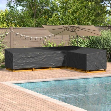 vidaXL Κάλυμμα επίπλων Μαύρο 355x275x80cm Ύφασμα Oxford 210D 1 τεμ.