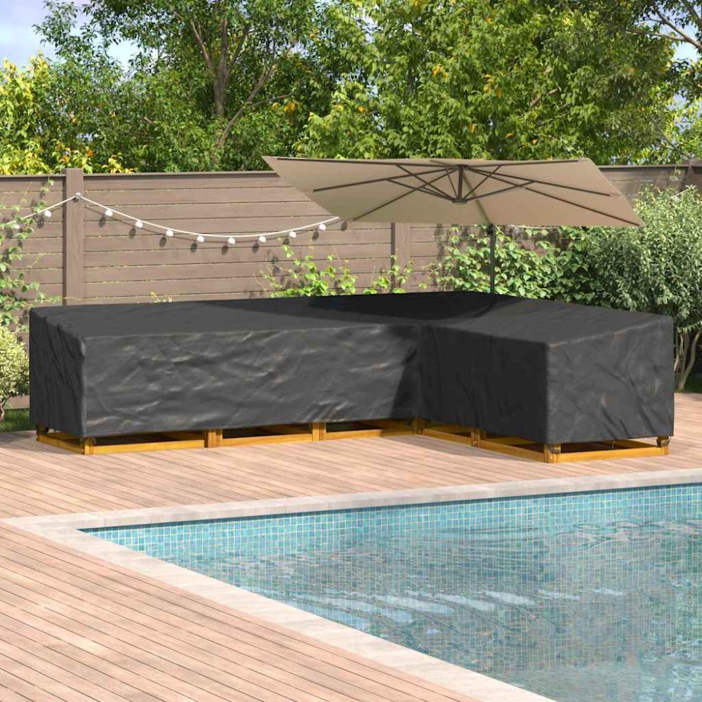 vidaXL Κάλυμμα επίπλων Μαύρο 355x275x80cm Ύφασμα Oxford 420D 1 τεμ.