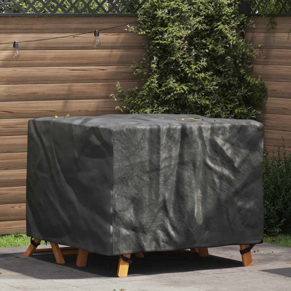 vidaXL Κάλυμμα επίπλων Μονόχρωμο Μαύρο 113x113x73cm 210D 1 τεμ.