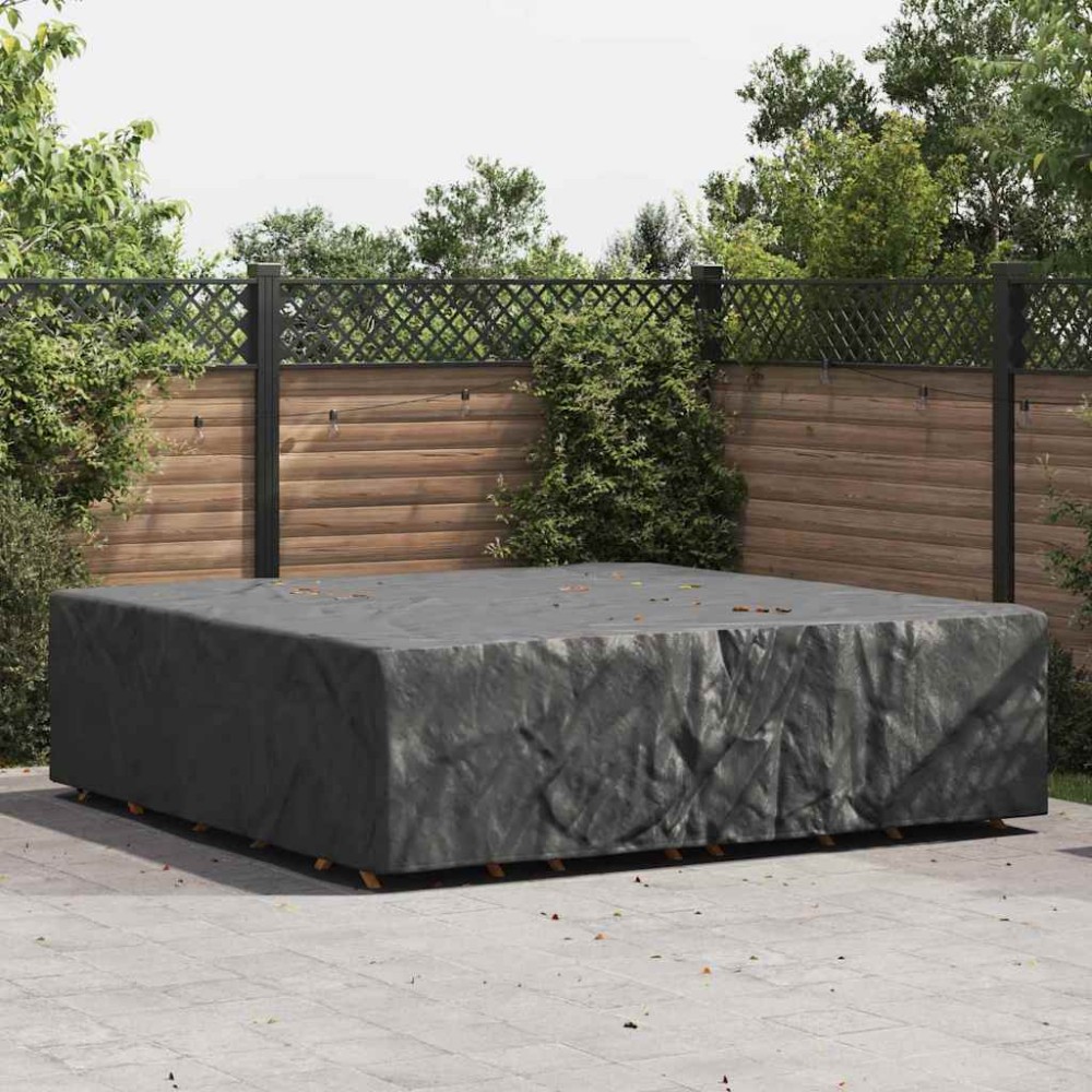 vidaXL Κάλυμμα επίπλων Μονόχρωμο Μαύρο 275x275x70cm 600D 1 τεμ.