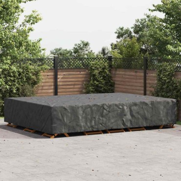 vidaXL Κάλυμμα επίπλων Μονόχρωμο Μαύρο 400x300x70cm 210D 1 τεμ.