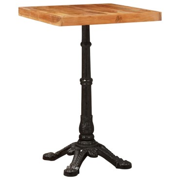 vidaXL Τραπέζι Bistro Καφέ 50x50x76cm Στερεό Ξύλο Ακακίας 1 τεμ.