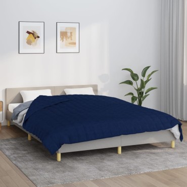 vidaXL Κουβέρτα Βαρύτητας Μπλε 200 x 220 εκ. 9 κ. Υφασμάτινη