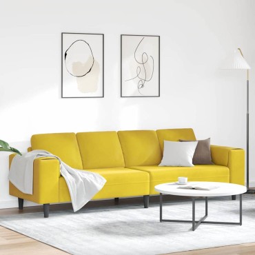 vidaXL Καναπές σαλονιού Κίτρινο 250x77x76cm