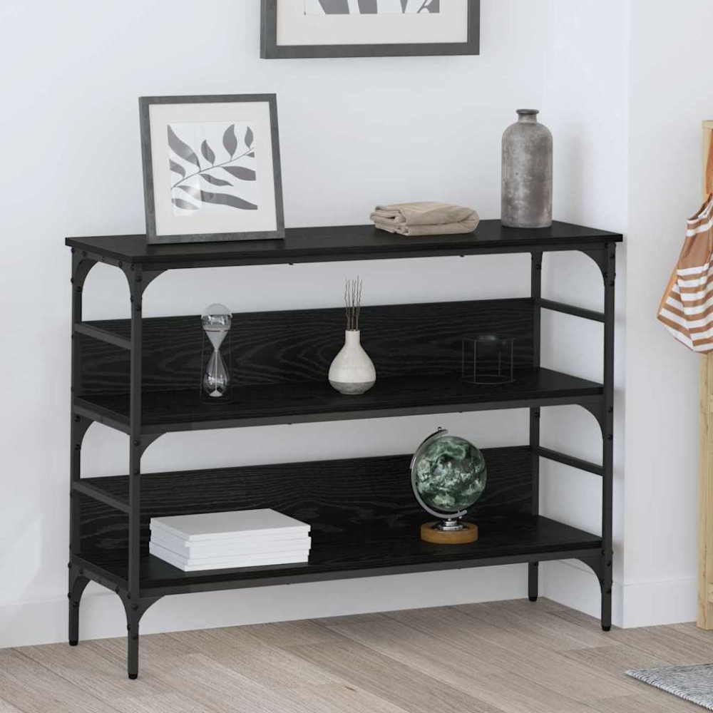 vidaXL Τραπέζι κονσόλας Μαύρη δρυς 100x32x75cm Επεξεργασμένο ξύλο 1 τεμ.