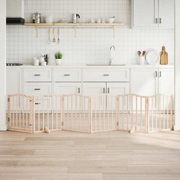 vidaXL Διαχωριστικό Σκύλων/Πόρτα Πτυσσόμενο 6 Πάνελ 300εκ. Ξύλο Λεύκας